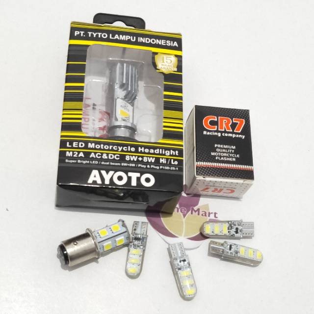 Bohlam Lampu LED Atyto GARANSi full set variasi beat Mio Scoopy Fino Supra Vega dll