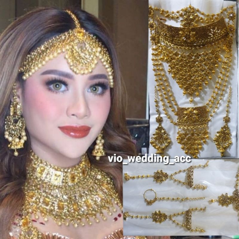 Set kalung india gold mewah(lengkap)