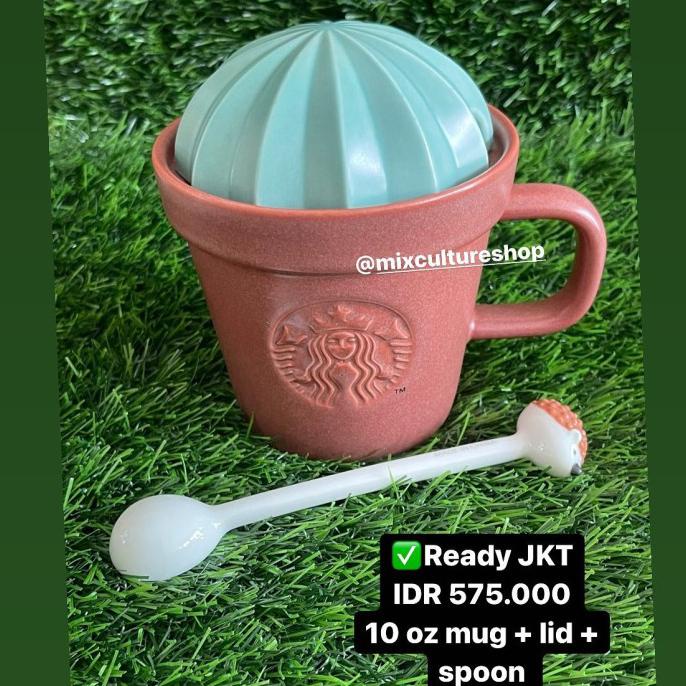Bergaransi Starbucks 10 Oz Hedgehog Mug + Lid + Stirrer Diskon
