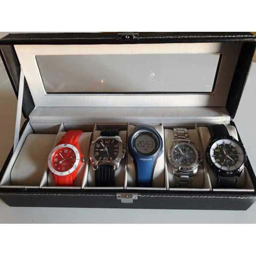 LISM Kotak Jam Tangan Luxury 6 Slot - 12 Slot - Black