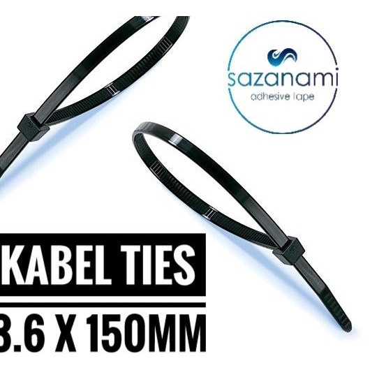 

♪ KABEL TIES 15 CM 3.6 X 150MM CABLE TIE TIS KABEL NYLON PENGIKAT - Hitam ➧
