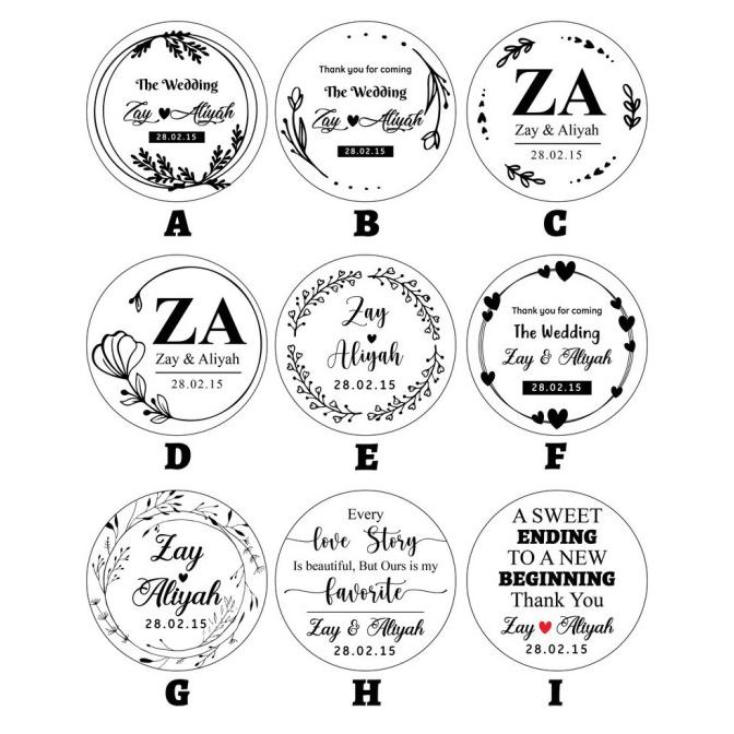 

Best Product!!! Stiker Label Transparant Wedding Souvenir Bulat - Paling Diminati