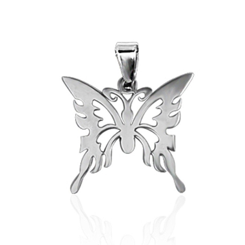 Stainless Steel Butterfly Necklace Female Clavicle Chain Girl European and American Hip Hop Pendant Accessories Sexy Girl Jewelry