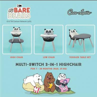 kursi Makan Bayi Cocolatte CL-UR 2308 Multi Switch 3 in 1 High Chair