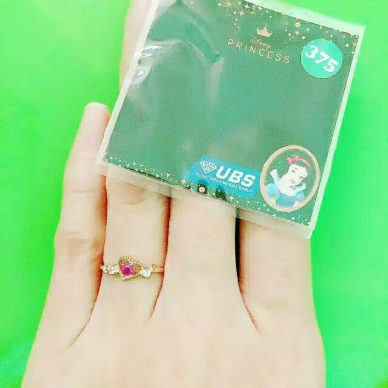 CINCIN UBS EMAS ASLI PRINCESS SNOW WHITE LOVE KADAR375