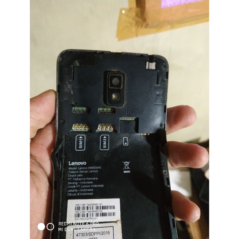jual mesin Lenovo A6600d40 Hidup100% Garansi