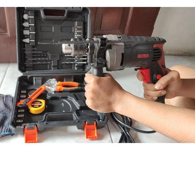 ✻ Bor Beton 13mm Uchiha Type 13-7 13-6 13-5 Uciha Impact Drill Besi Kayu Fullset Koper ☺