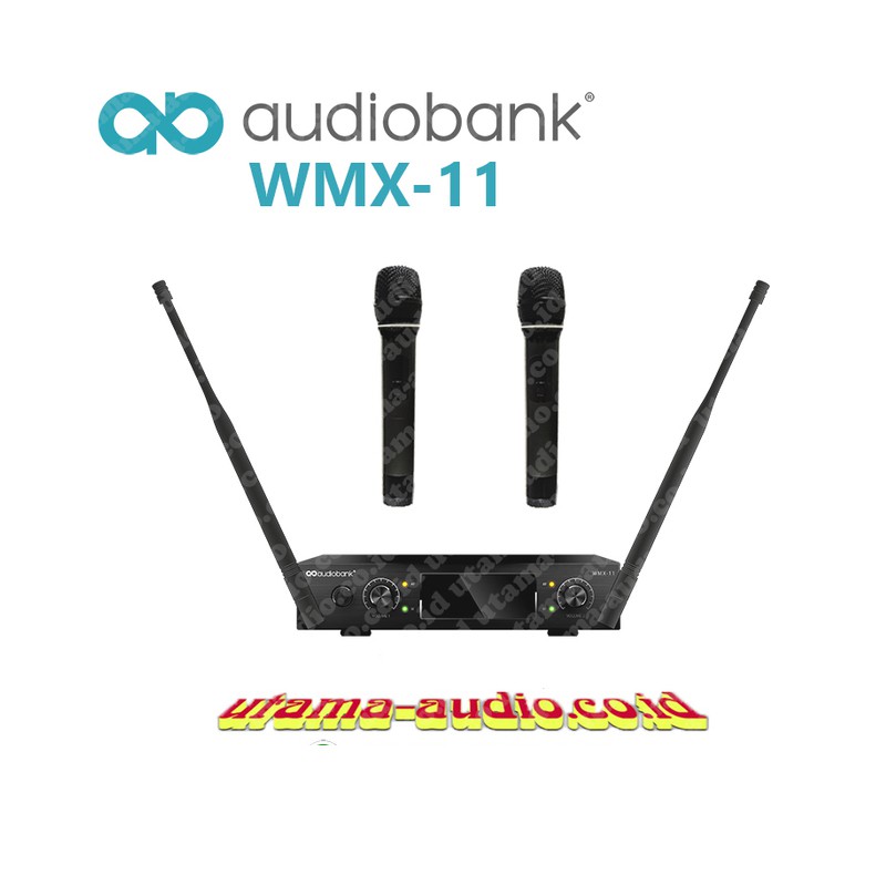 Audiobank WMX-11 WMX11 Mic Wireless karaoke-Hitam