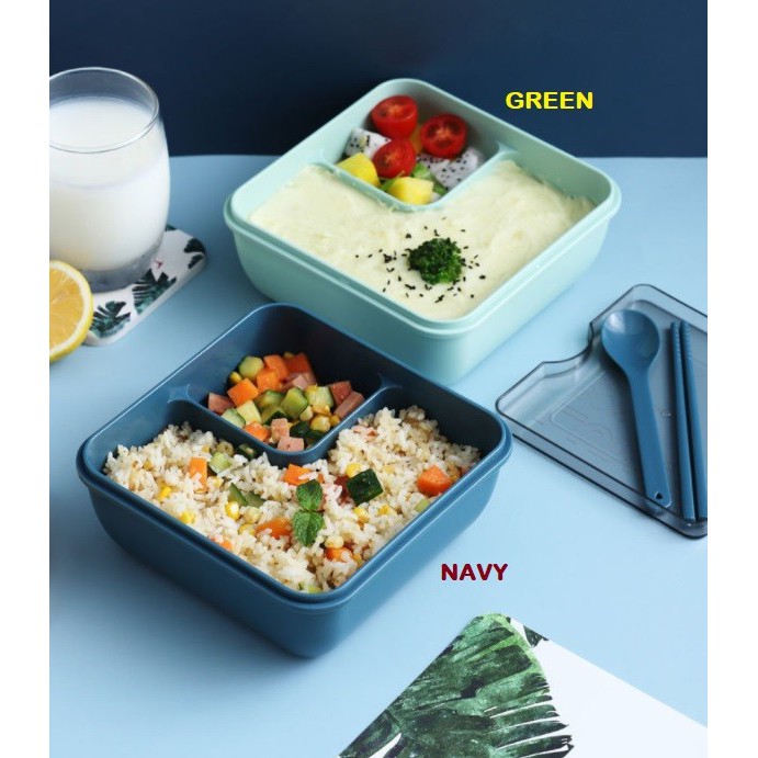 Kotak Makan Lunchbox Set BPA Free Sendok Sumpit Insulasi Panas -LBS001