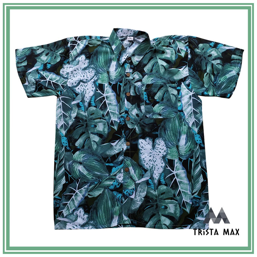 Kemeja Pria Motif Hawai - Kemeja Hawai Pria - Kemeja Katun Rayon