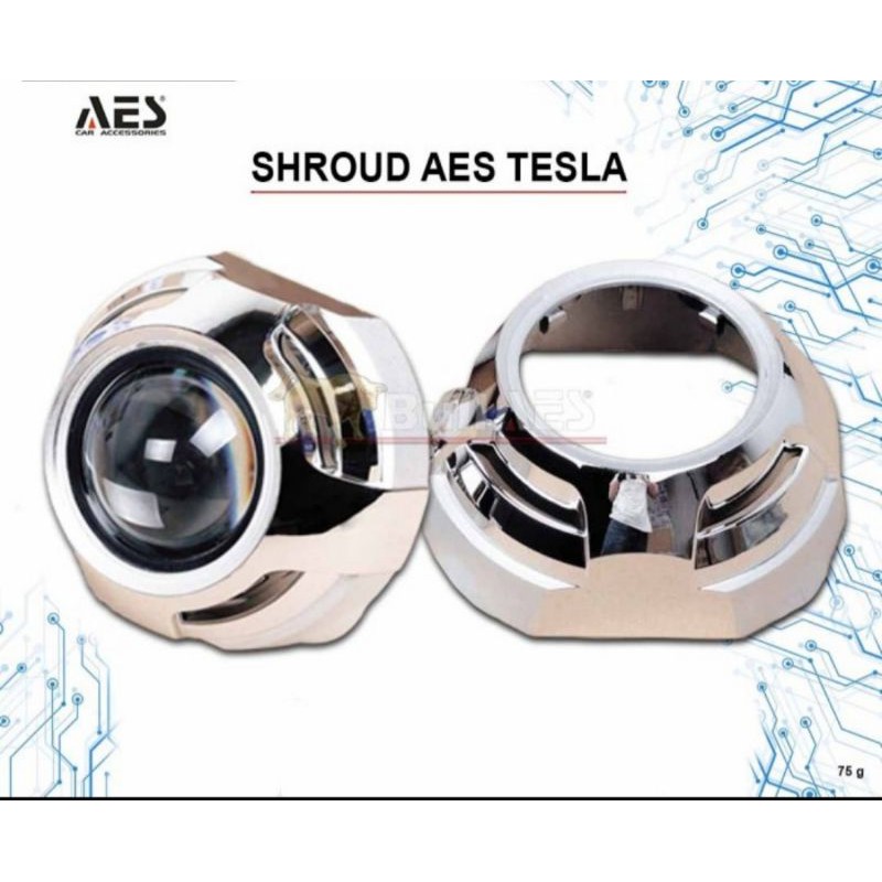 Shroud Projector BILED Model TESLA 3 Inchi Merk AES I Kesing Projie 3in