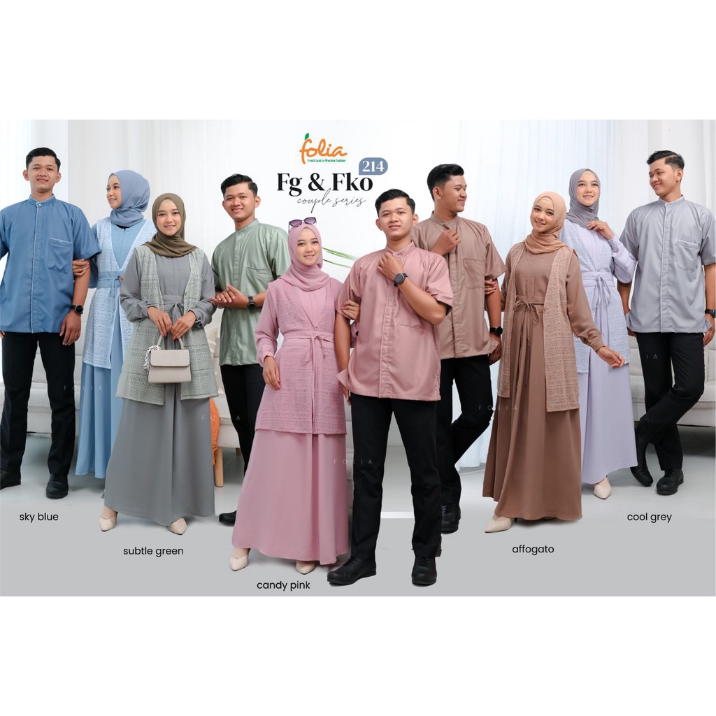 BAJU MUSLIM COUPLE TERBARU FG & FKO 214 by FOLIA