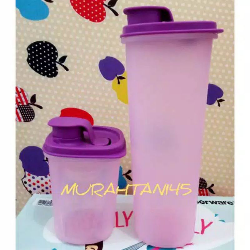 Botol minyak goreng  / kecap tuperware ezy pour set ungu ( 2 pcs )