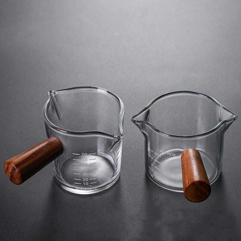 Gelas Takar Ukur Espresso Measuring Cup Double Mouth Borosilica Glass