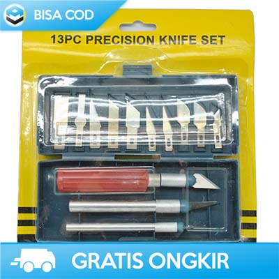 PISAU KERAJINAN UKIR KNIFEZER A-003 ORIGINAL 13 IN 1 PISAU SET MURAH TAJAM BERKUALITAS