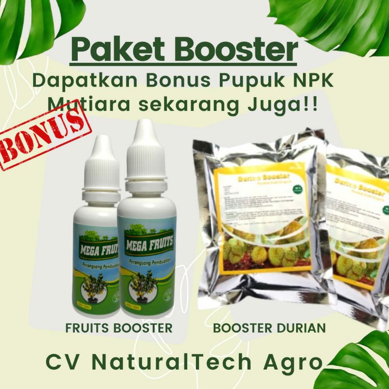 Promo Pupuk Booster Pelebat Buah Paket Lengkap Pohon Durian Plus Pupuk Booster Buah Mega Fruits 30ml