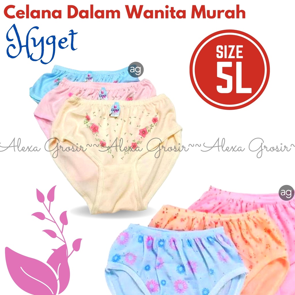 CELANA DALAM WANITA DEWASA CAHAYA HYGET SIZE 5L - ALEXA GROSIR