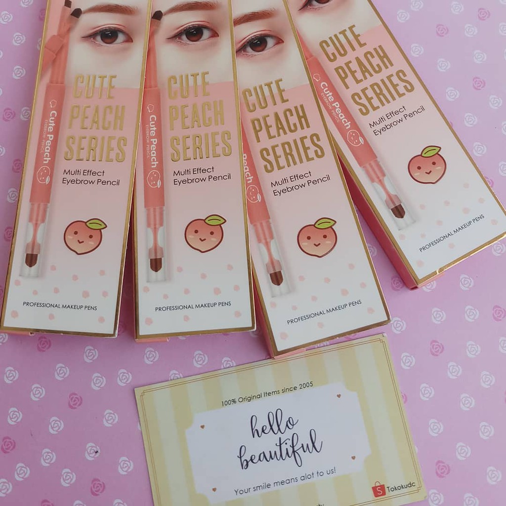 KISS BEAUTY CUTE PEACH EYEBROW PENCIL