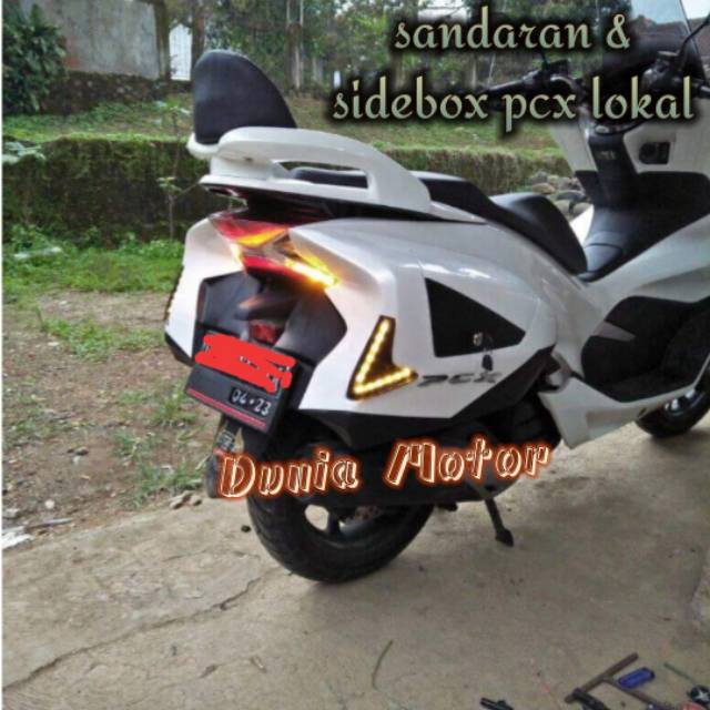 Paket Sandaran Backrest PCX lokal dan Box samping Side Box new pcx 150 lokal