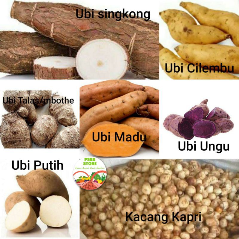 

PASAR GUBENG - Ubi Ubian - Singkong / Madu / Ungu / Cilembu / Talas / ubi putih 1kg