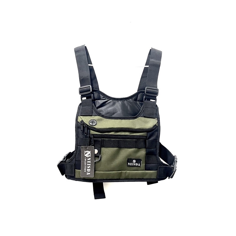 CHEST RIG BAG ORIGINAL NEISDA / TAS DADA PRIA TACTICAL ORIGINAL NEISDA GREEN BLACK V14