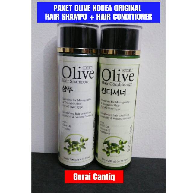 PAKET OLIVE HAIR TREATMENT - OLIVE SHAMPOO &amp; CONDITIONER KOREA BPOM