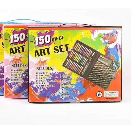 

♦ Pensil Warna Alat Lukis 150 Pcs Crayon Set Anak - 150 Biru ☉