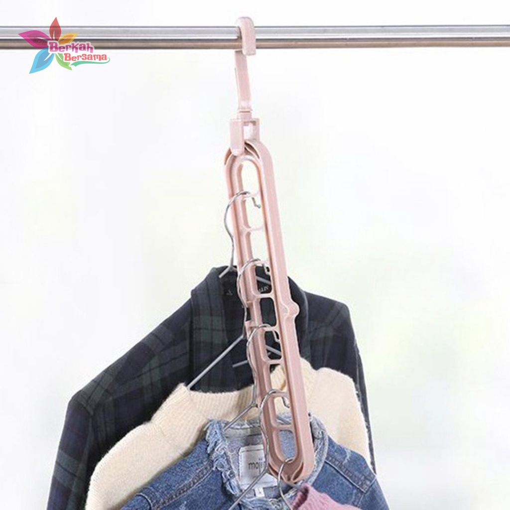 RT33 GANTUNGAN LEMARI BAJU PAKAIAN MAGIC HANGER INSTANT 9 IN 1 JEMURAN LAUNDRY ANTI KARAT MULTIFUNGSI SERBAGUNA BB6015