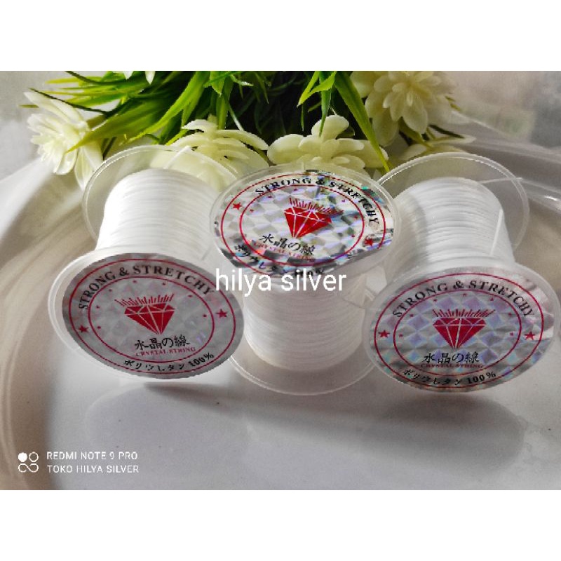 1ROL tali karet-tali karet elastis-tali karet bahan untuk gelang kristal