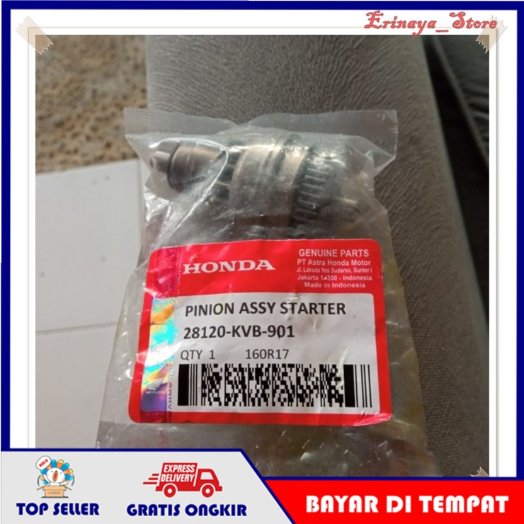 ORI AHM Gigi Pinion Starter Stater Assy Granat Motor Honda Vario Beat Karbu Lama KVB Original Racing