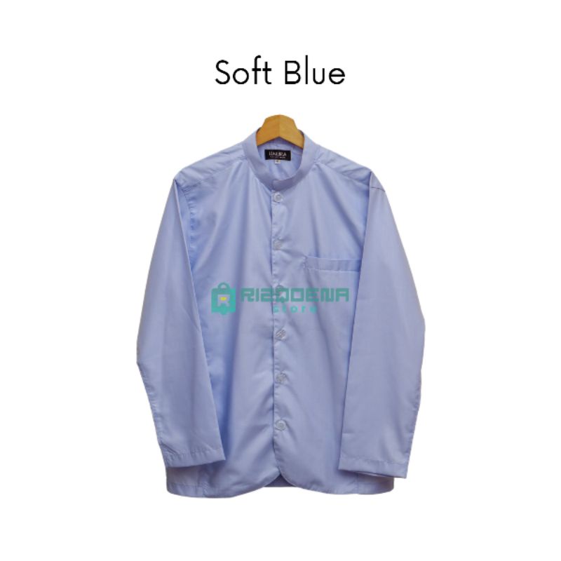 Baju koko habaib koko haibah baju koko ammu model ammu-Soft blue