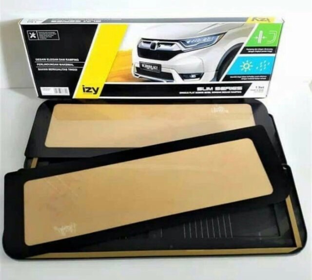 Dudukan Plat No Mobil - Cover Plat No Mobil - Dudukan Plat Nomor Mika merk Izy