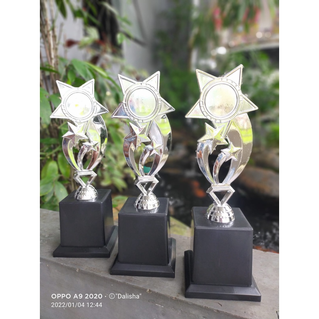 Piala Mini Bintang 3 Silver Piala Murah Piala Grosir Piala Mini Piala Plastik harga satuan Piala sek