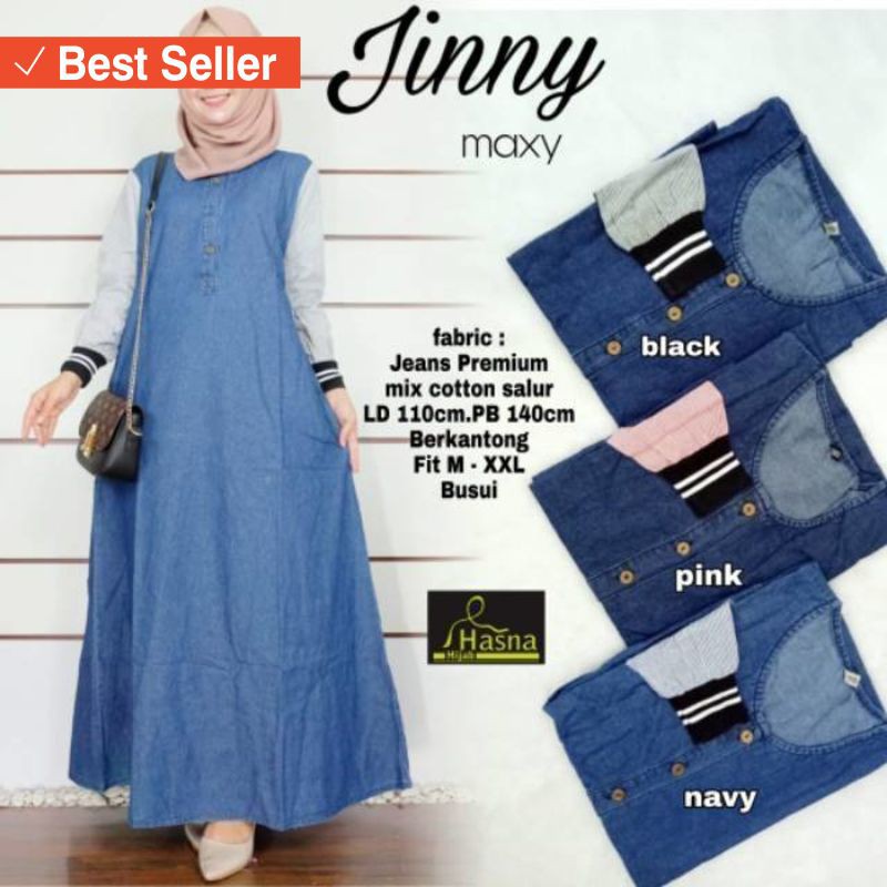 DRESS MAXI WANITA CANTIK ANGGUN RAPI HALUS MURAH / Jinny maxy