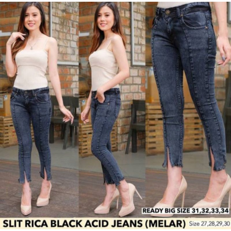 Celana jeans wanita snow jeans skinny street melar