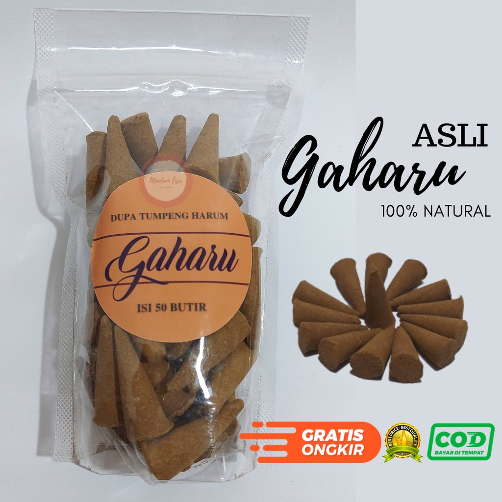 ORIGINAL Gaharu ASLI 50PCS Buhur Menyan Kerucut Wangi Halus AROMATERAPI INCENSE CONE