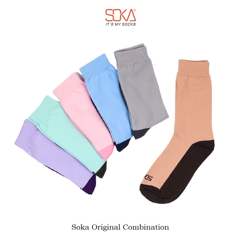 Kaos Kaki Soka Basic Original | Kaos Kaki Pria Wanita Dewasa Tumit Tanpa Jempol