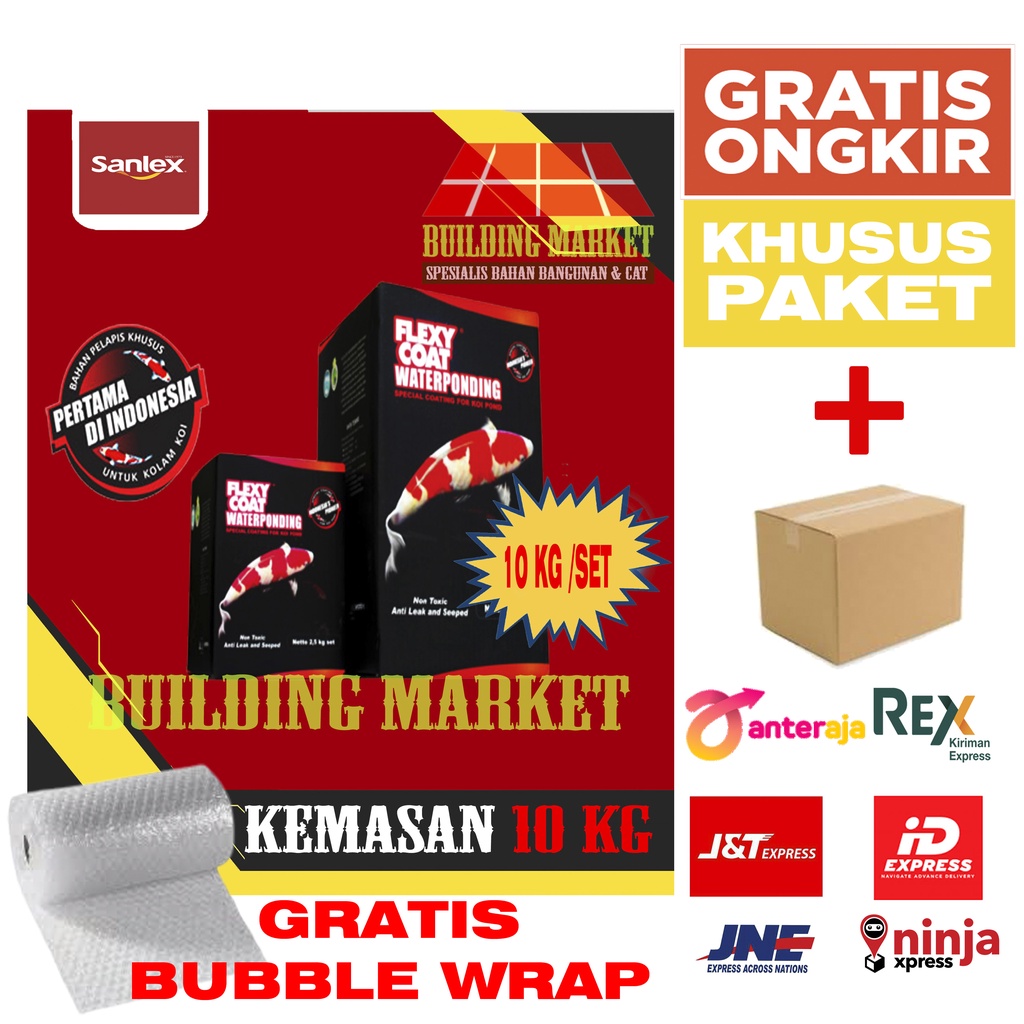 CAT KOLAM KOI FLEXYCOAT FLEXY COAT WATERPONDING FLEXYCOAT 10 KG PAKET