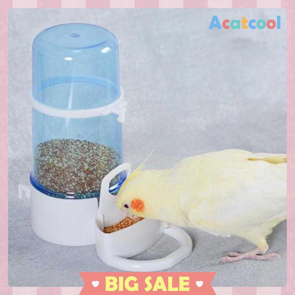 Bird Water Drinker Feeder Plastic Automatic Birdcage Water Bottle Dispenser