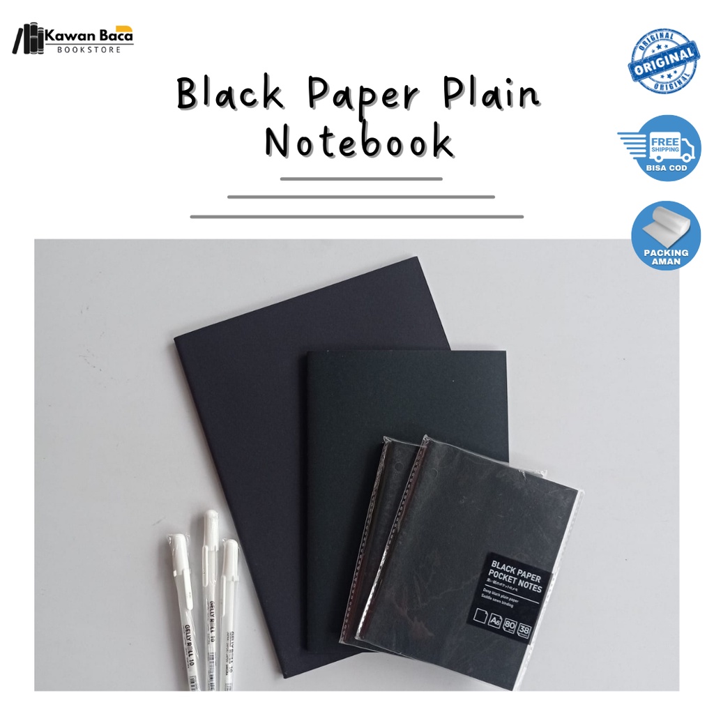

Panmomo Black Paper Notebook - Notebook Kertas Hitam Polos