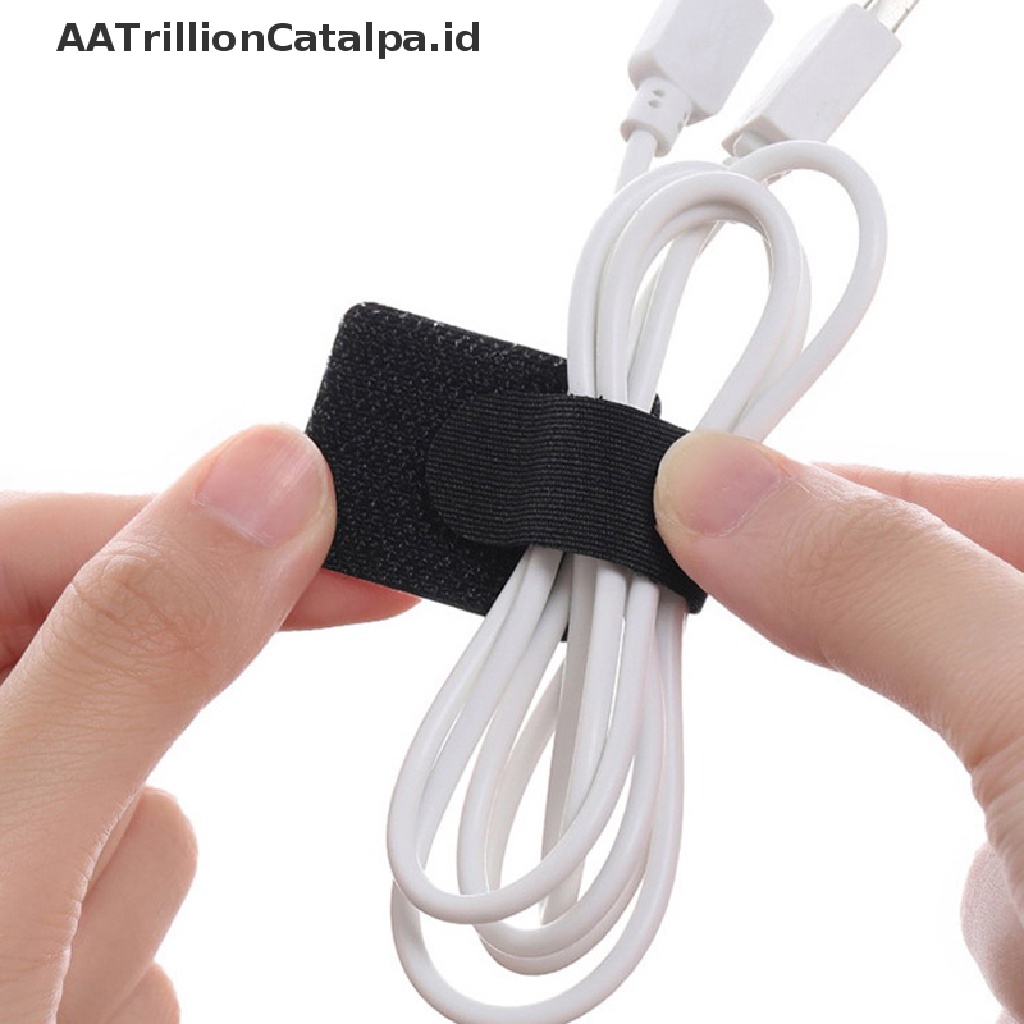 Aatrillioncatalpa 10PCS Strap Velcro Pengikat Kabel Data