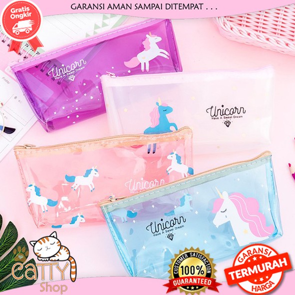 

CATTY TEMPAT PENSIL UNICORN SWEET DREAM TRANSPARANT - TEMPAT PENSIL MAGICAL UNICORN TRANSPARAN