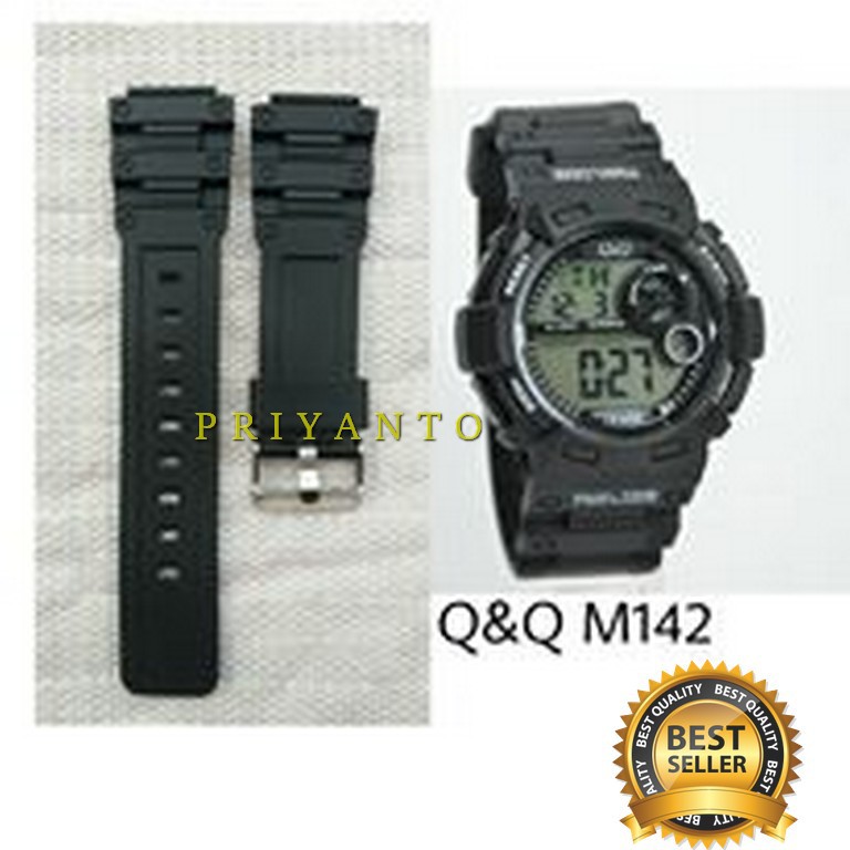 trap Tali jam tangan QnQ QQ Q&amp;Q M140 M141 M142 M144 Strap Rubber