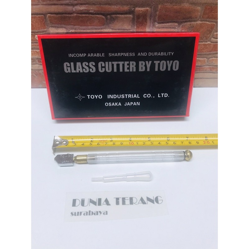 Pemotong Kaca Minyak - Potongan Kaca - Glass Cutting Tool - Glass Cutter Model Toyo