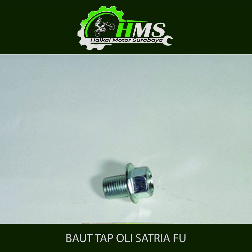 BAUT TAP OLI SATRIA FU - BAUD TAP OLI MESIN DRAT 12MM HALUS ("17) KUNCI 14 PANJANG DRAT 14MM