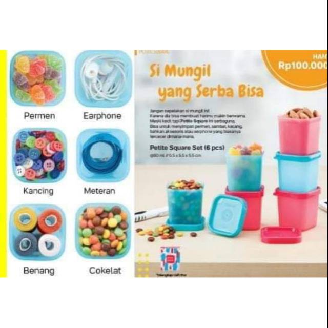 Tupperware Petite square(6pcs)