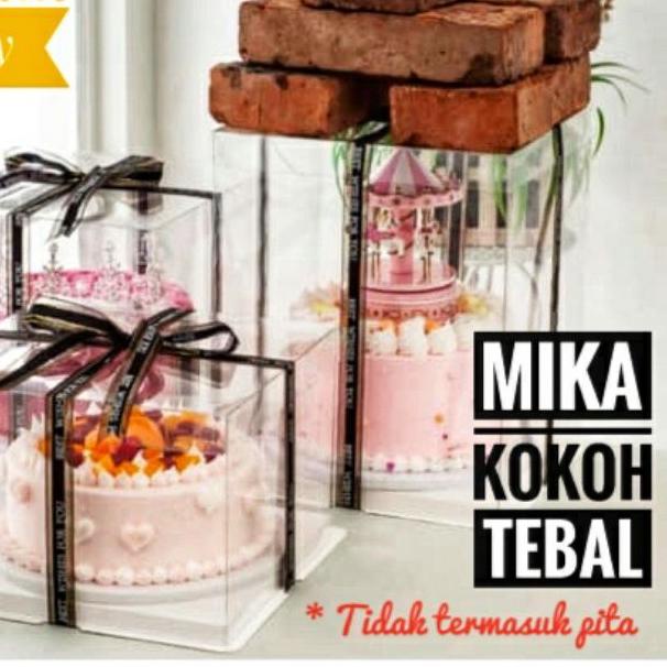 

Cake Box Clear Dus Kue Bening Kotak kue Tutup Transparan Mika PET P30 x L30 CM