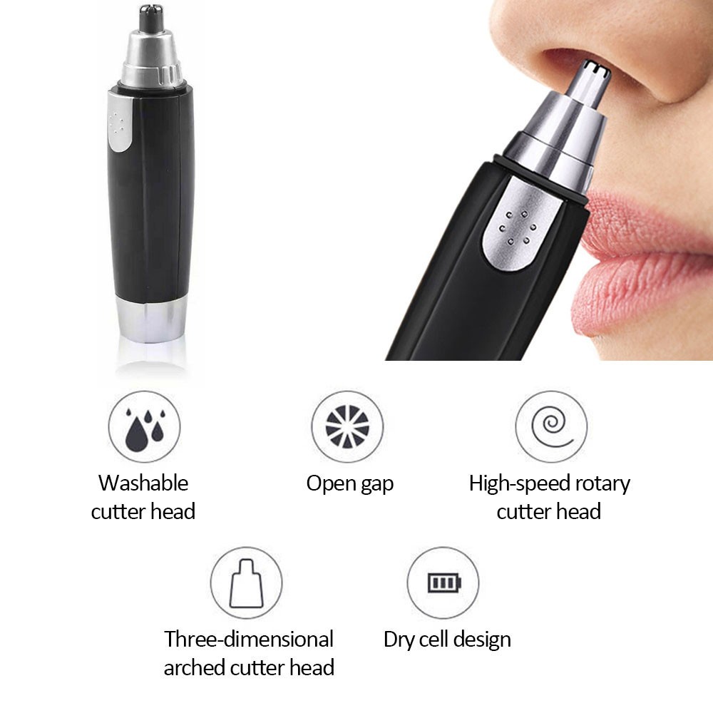 Alat Cukur Bulu Hidung / Telinga / Alis Elektrik Rechargeable Tahan Lama Untuk Pria