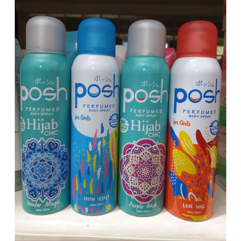 Posh perfumed body spray hijab chic 150 ml (baca Deskripsi)