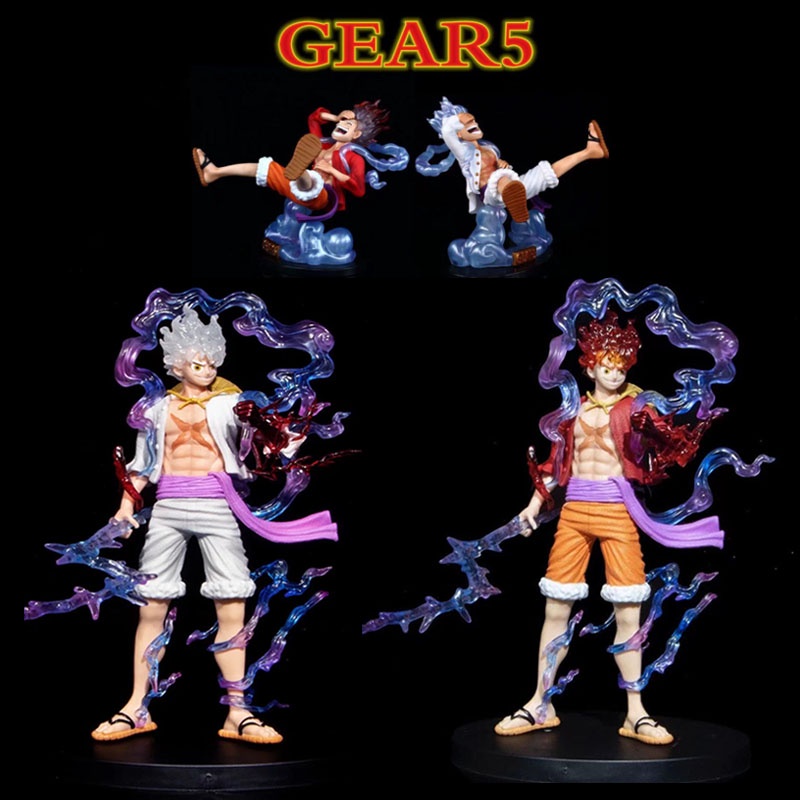 Mainan Action Figure Model Anime One Piece Sun God Nika Gear 5 Luffy Monkey D Luffy Bahan PVC Ukuran 21cm